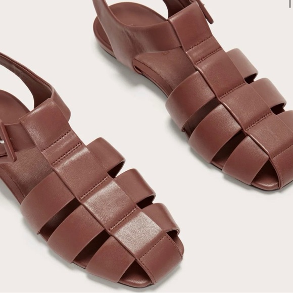 NEW Everlane Rum Brown Leather Fisherman Day Sandal in Size 6